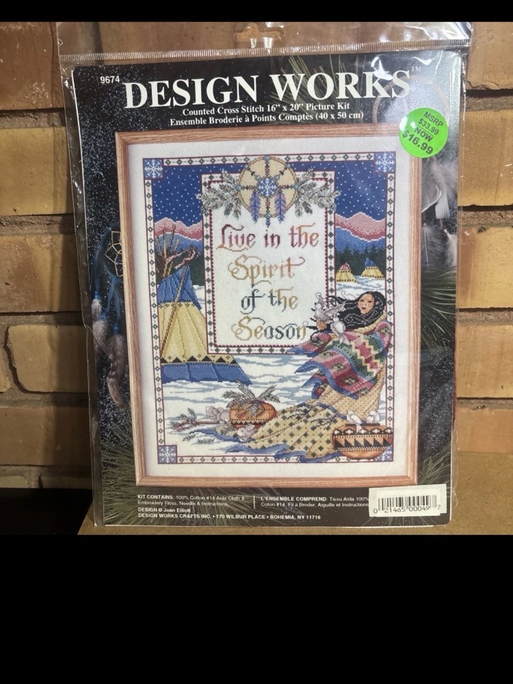 Design Works Counted Cross Stitch Kit Live in the Spirit of the Season NEW